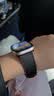 MSSM适用苹果手表表带apple watch爱马仕款iwatch S12小牛皮真皮表带ultra4/S11/10/9/Se3 黑色44-49mm 实拍图