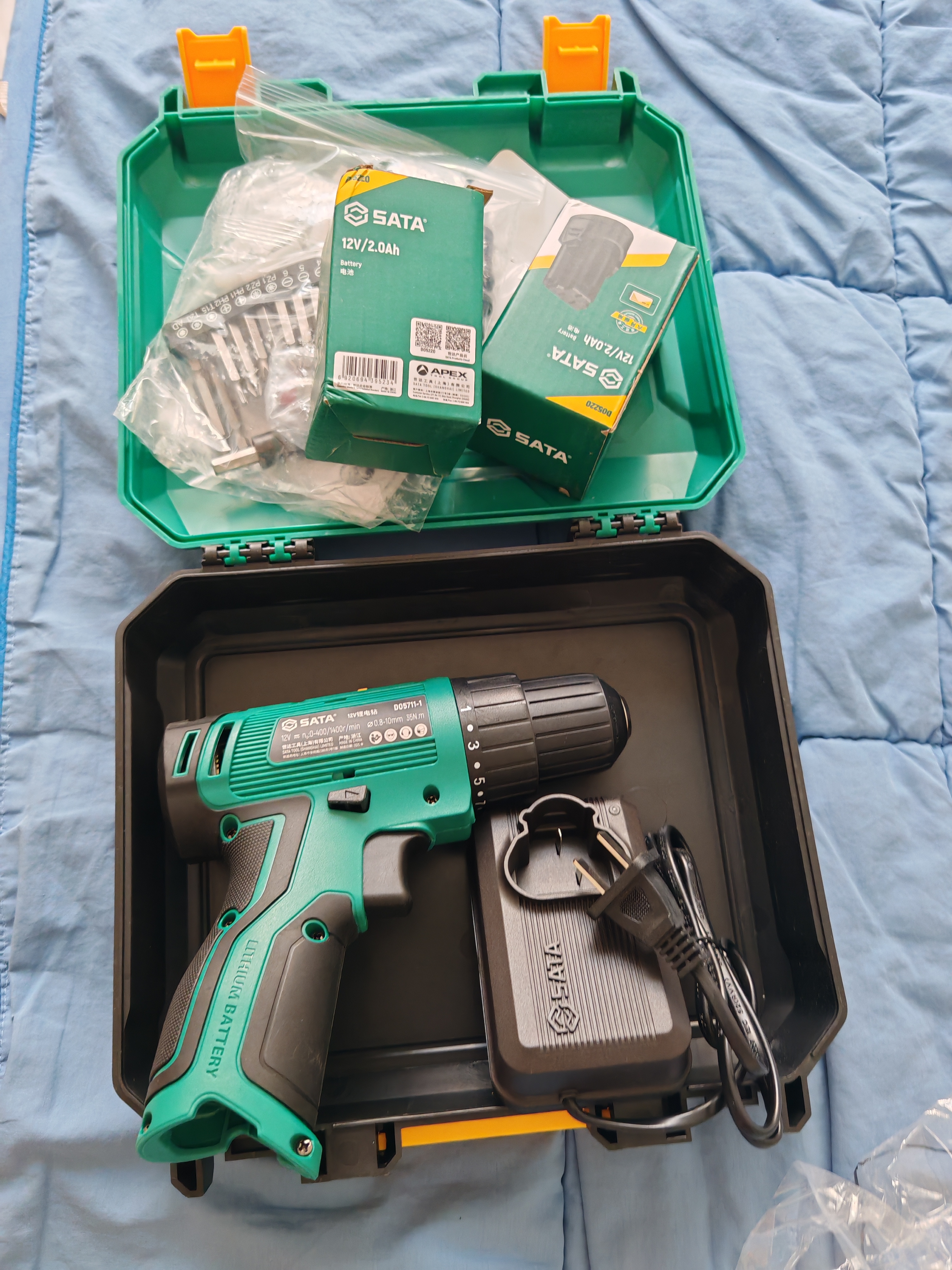 世达(SATA)充电式锂电钻电动螺丝刀多功能家用电钻冲击钻D05711-1二电 实拍图