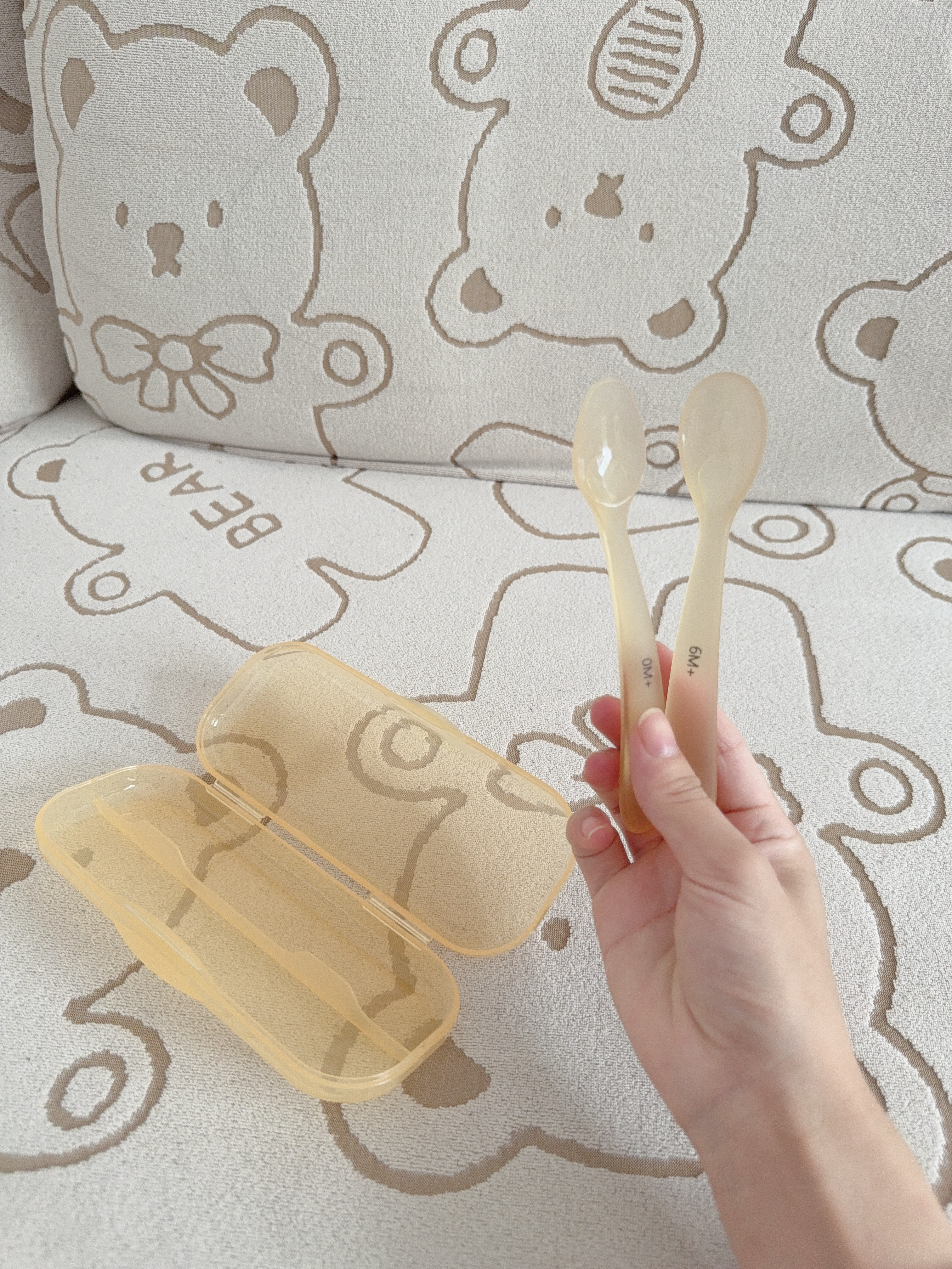 COOKSS硅胶勺子婴儿辅食勺新生儿宝宝学吃饭喂水喂奶米糊勺软头儿童餐具 实拍图