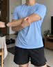 京东京造夏季男士跑步系列运动短袖男暴汗速干呼吸t恤健身礼物  黑色 实拍图