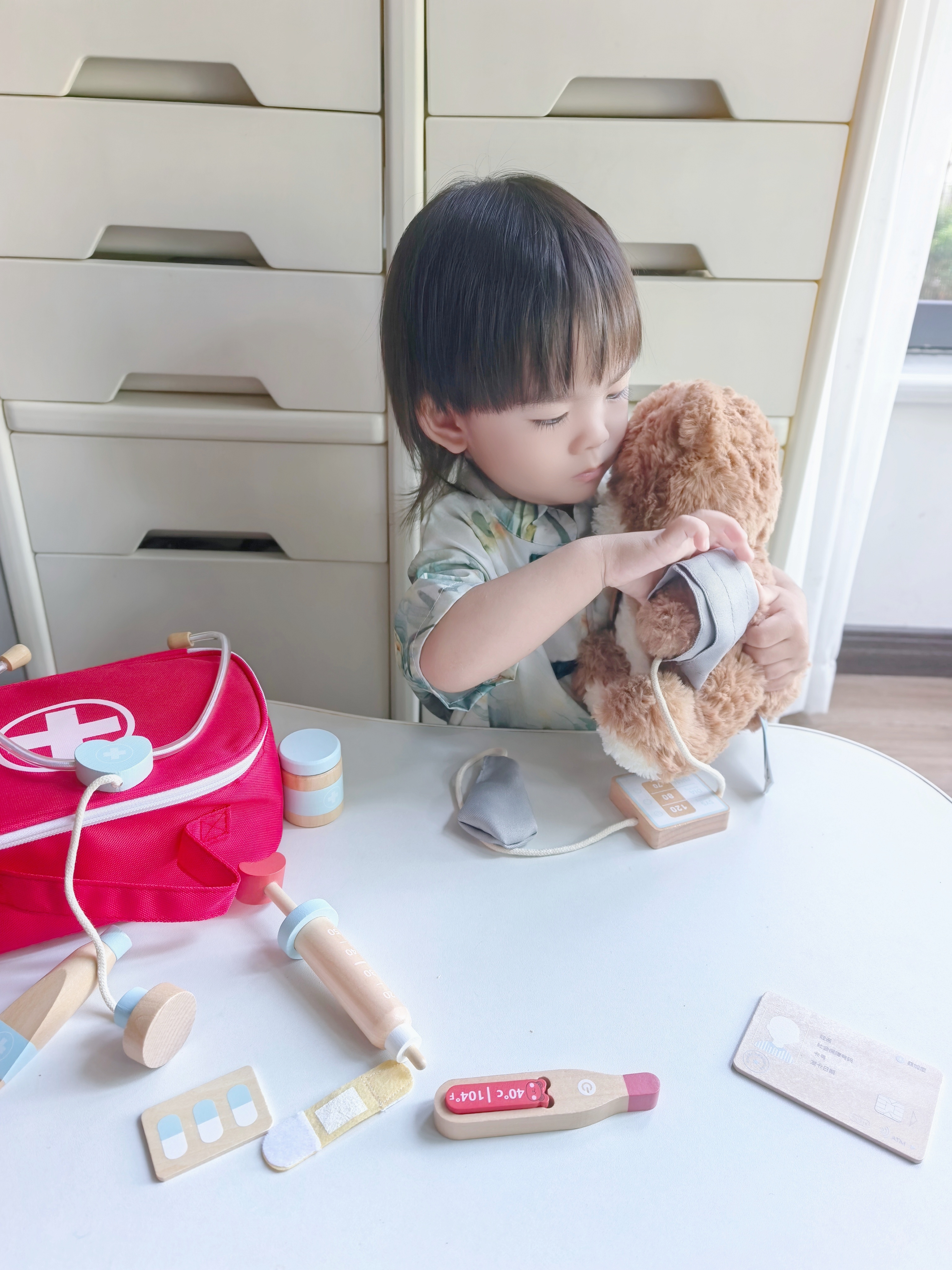 菲加尼儿童实木小医生玩具套装过家家听诊器宝宝女生男孩子生日礼物 实拍图