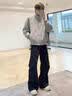 主意范（ZHUYIFAN）美式扎染皮衣棉服外套男款春秋冬季加绒加厚立领防寒机车服夹克潮 5D3074灰色加绒【升级款】 L 110-125斤 实拍图