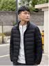 鸭鸭（YAYA）鹅绒轻薄排骨羽绒服男2026冬季新款休闲保暖立领百搭时尚外套男 黑色 【三星安心鹅绒】 XL (180) 【建议135-155斤】 实拍图