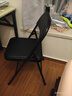 全品屋 可折叠桌电脑桌台式卧室简易书桌学习写字桌办公弹簧桌子长条桌 单椅【黑架+黑面】 实拍图