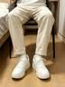 特步板鞋男鞋运动鞋夏季空军一号百搭小白鞋透气耐磨防滑黑色休闲鞋女 特步白【男款革面】 41 脚长25.5cm( 新法码41) 实拍图