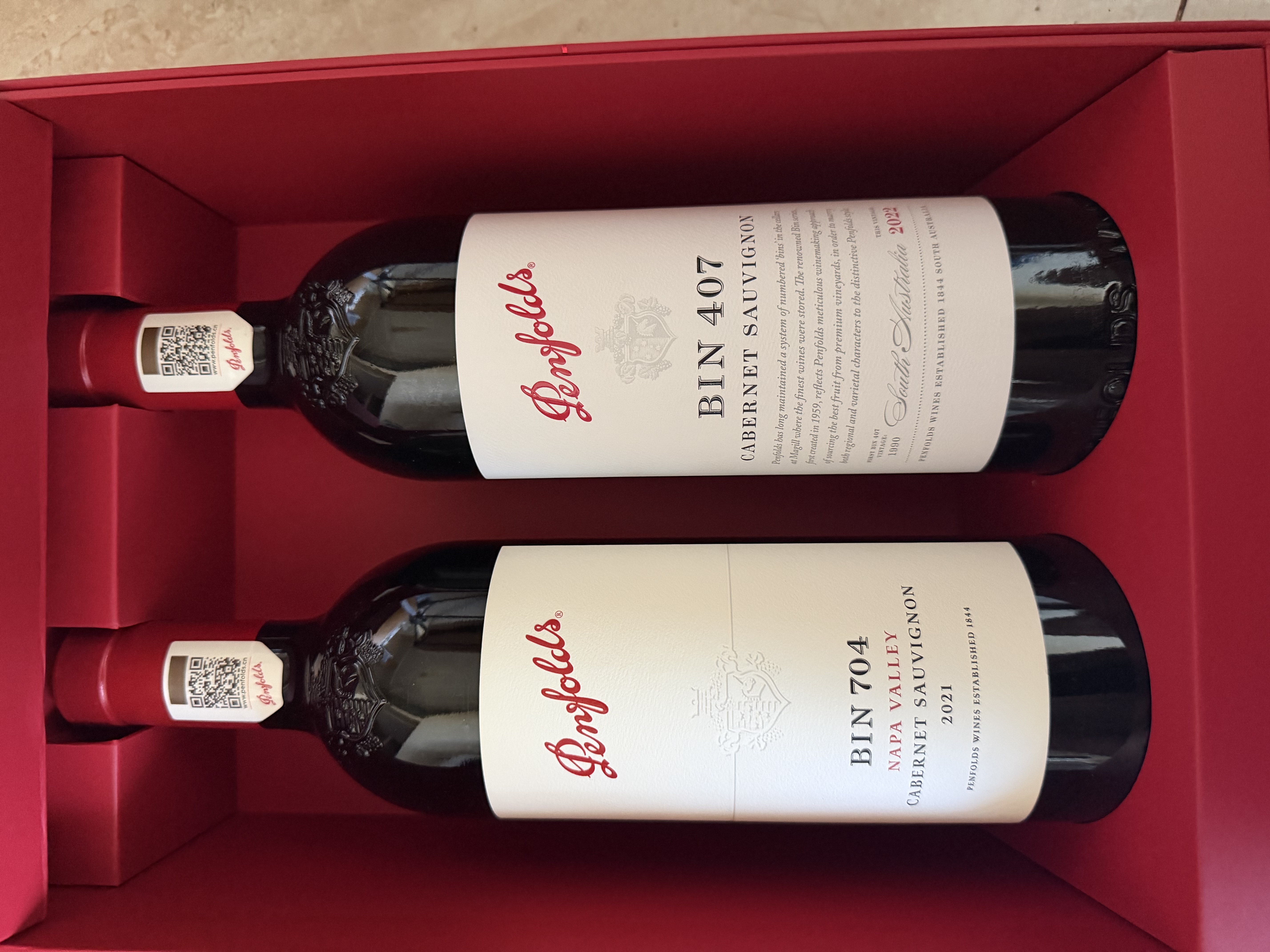 奔富（Penfolds）Bin 704+Bin 407镜像礼盒双支套装 750ml*2 双支礼盒 送礼 实拍图
