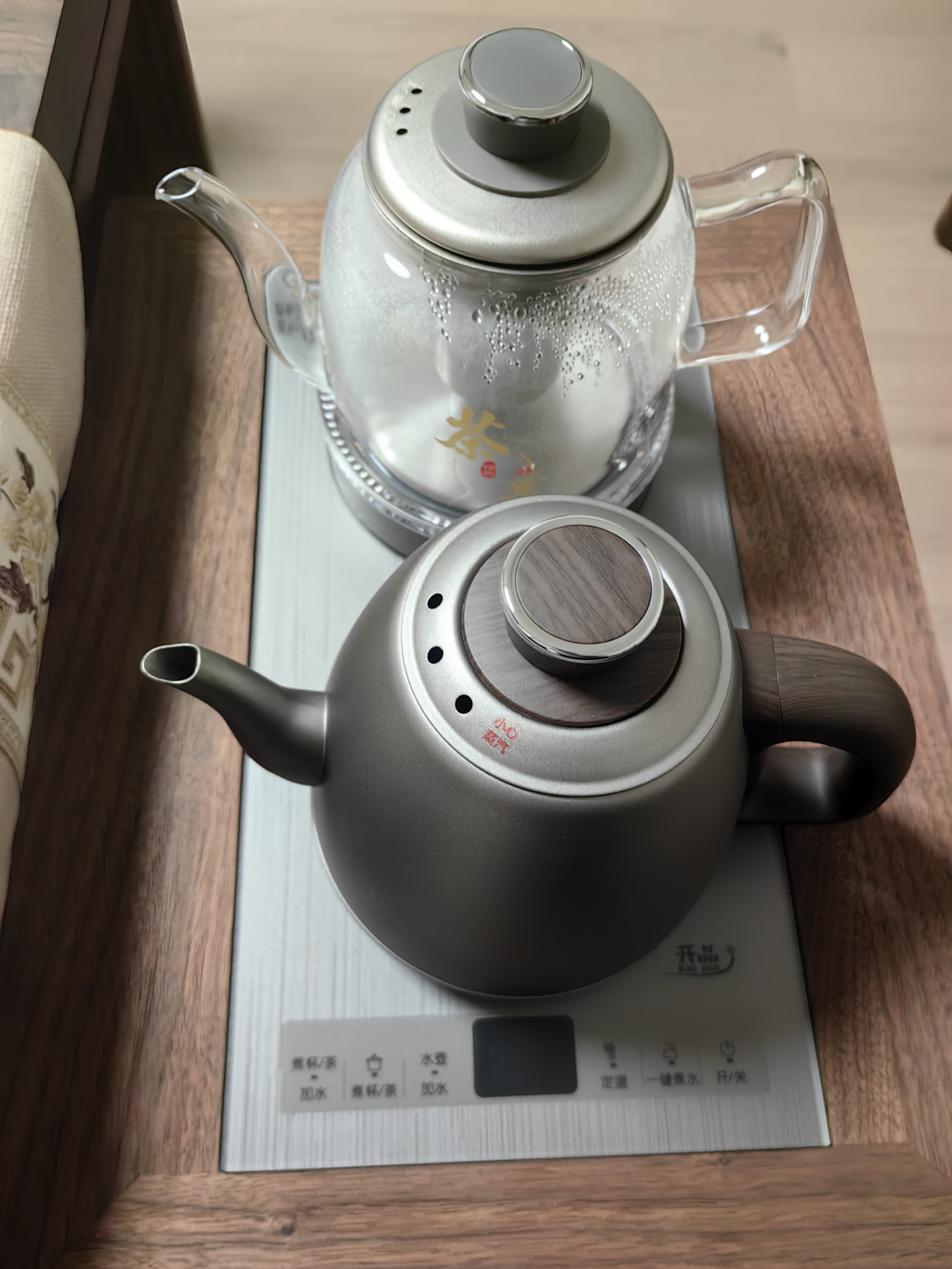 开品底部全自动上水电热水壶 纯钛家用快速烧水煮茶一体机恒温24小时茶台烧水壶电茶炉一体桌 1L 纯钛20X37CM 煮茶烧水 实拍图