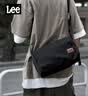 Lee男士斜挎包潮牌休闲单肩包女户外运动大容量挎包 黑色（小号） 实拍图