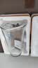 可爱小狗小猫印字双饮口玻璃杯玻璃吸管杯带盖防摔耐高温杯子 蓝色小狗印字一套 480ml 1只 实拍图