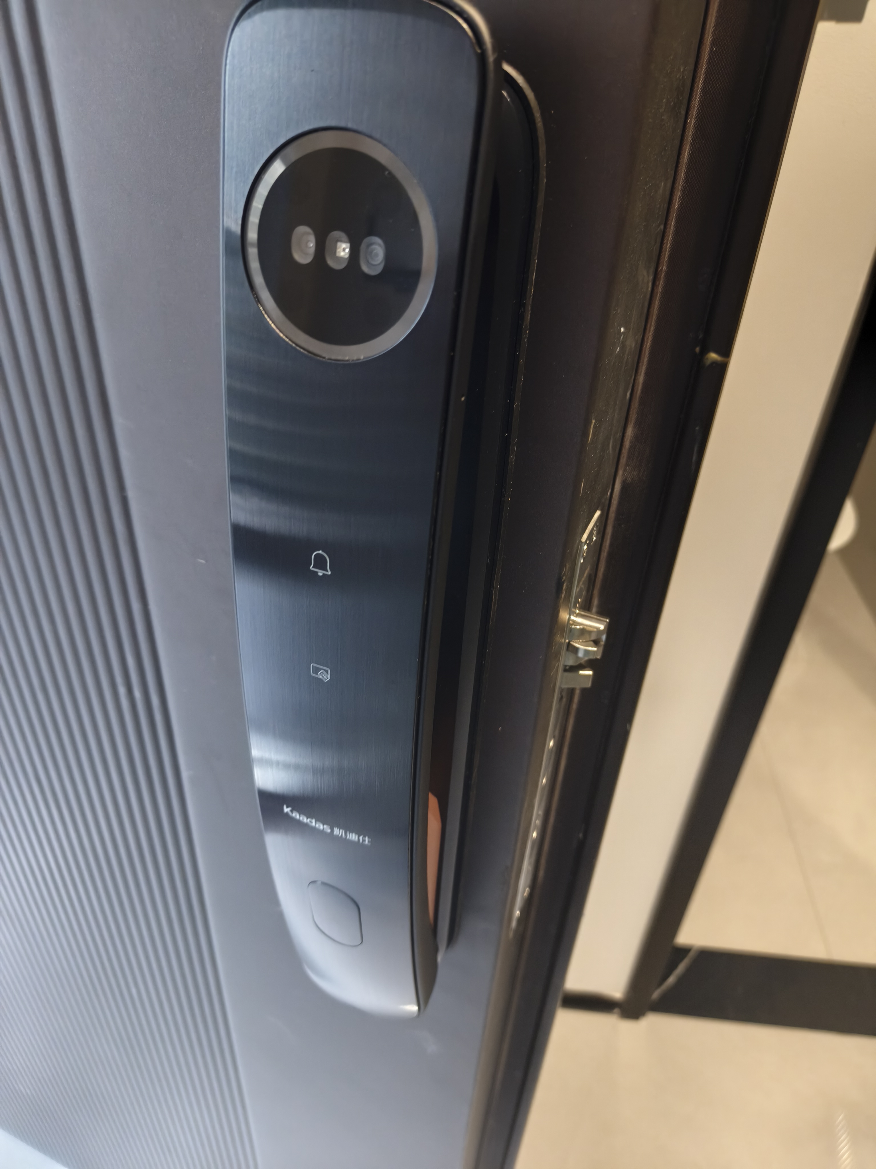 凯迪仕（KAADAS）智能门锁 3D人脸识别可视猫眼大屏指纹锁全自动 Q20F Pro V2 实拍图