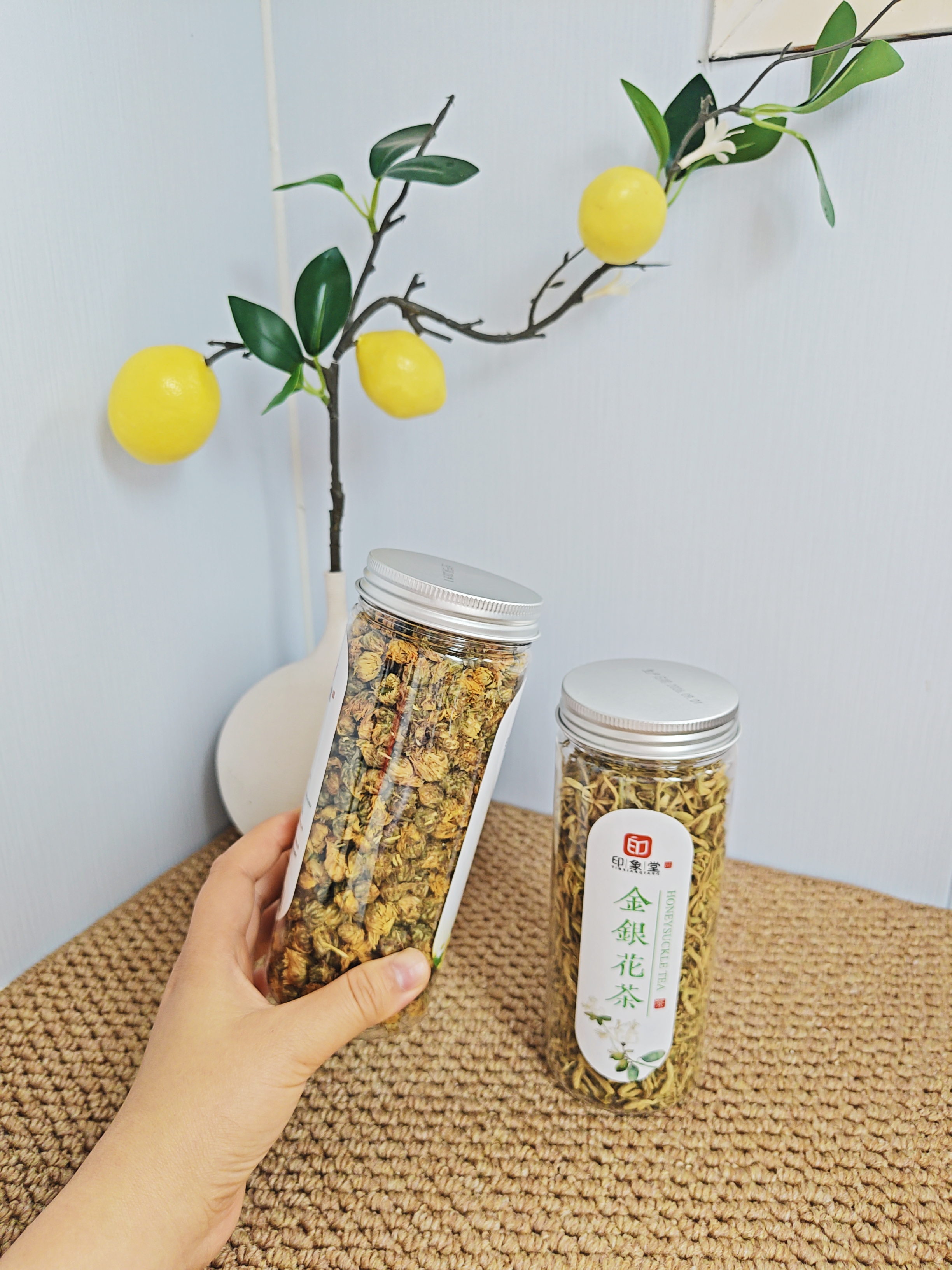 印象堂茶叶花草茶金银花茶浙江菊花茶组合110g共2罐装礼品养生茶 实拍图