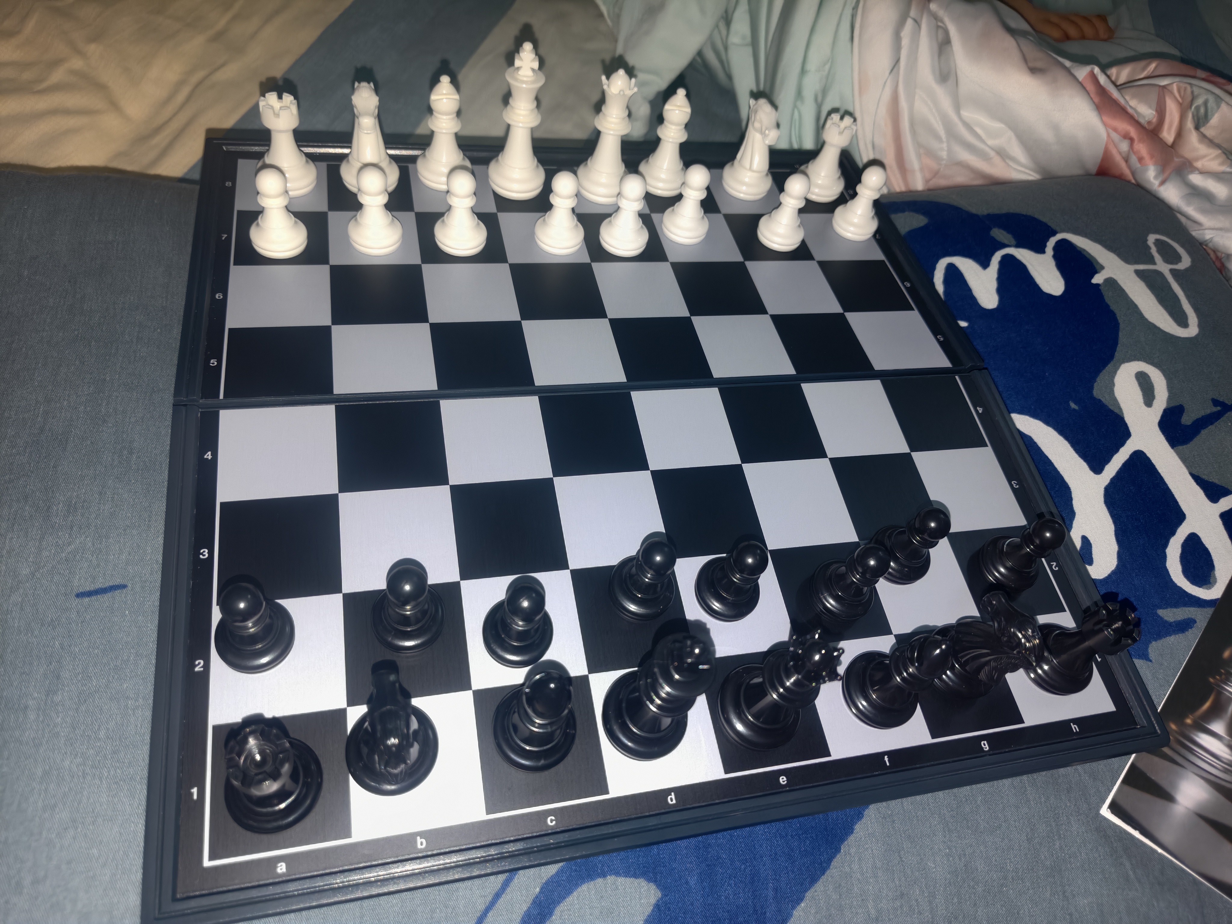 友邦（UB） 国际象棋磁性折叠便携成人儿童学生教学露营用棋4812B-C(大号) 实拍图