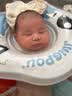 鲸保婴儿游泳圈0-3个月脖圈 新生儿游泳圈宝宝洗澡颈圈K5012蓝色中码 实拍图