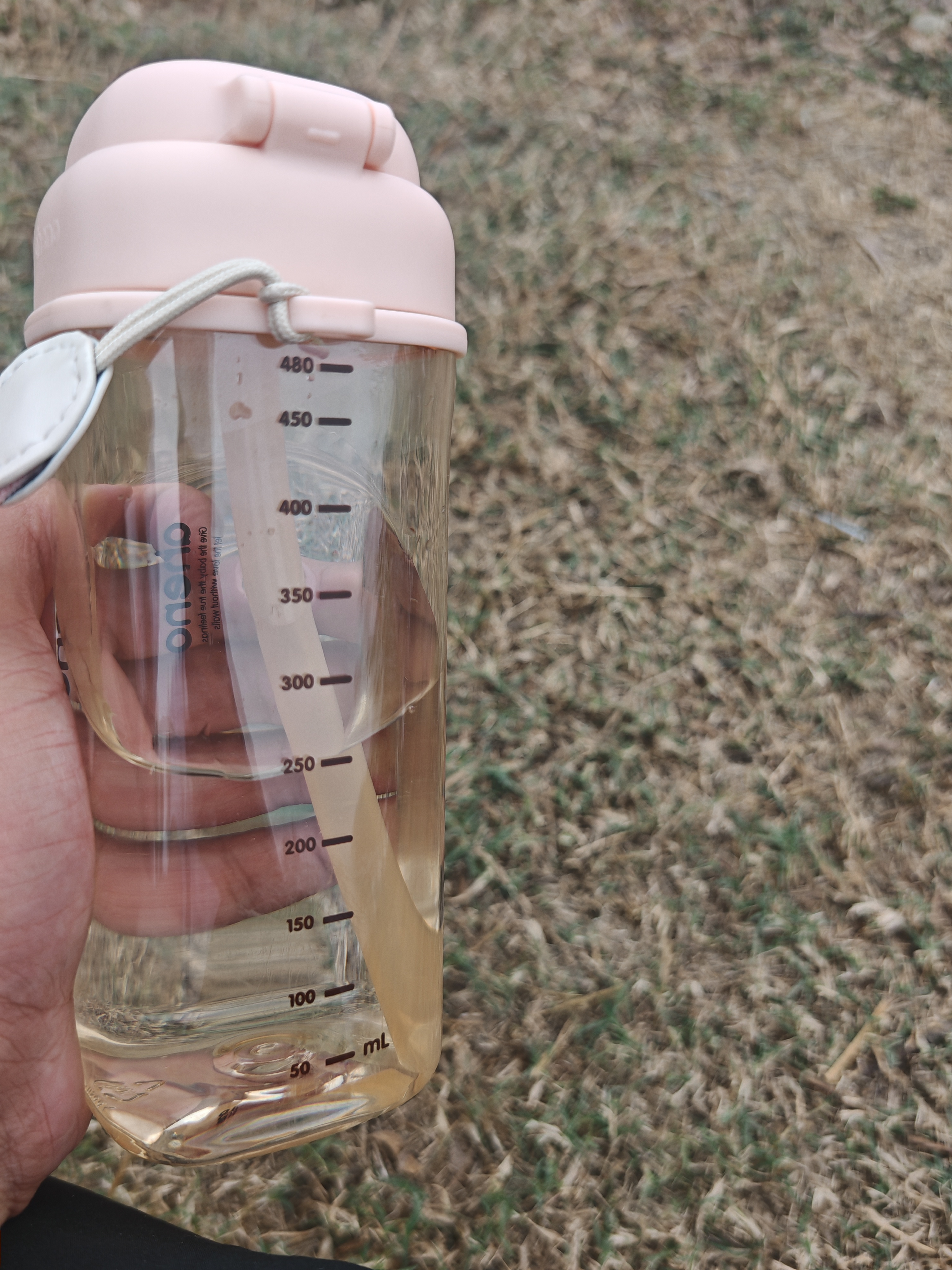 恩尼诺孕妇糖耐刻度水杯PPSU带吸管孕产直饮吸管杯儿童成人480ML 帕尼肌 实拍图