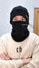 回力帽子男士围脖两件套冬季护加绒保暖骑车防寒风脖套围巾一体护耳 实拍图