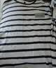猫人男士睡衣男夏季精梳纯棉家居服男短袖条纹撞色睡衣中灰2XL 实拍图