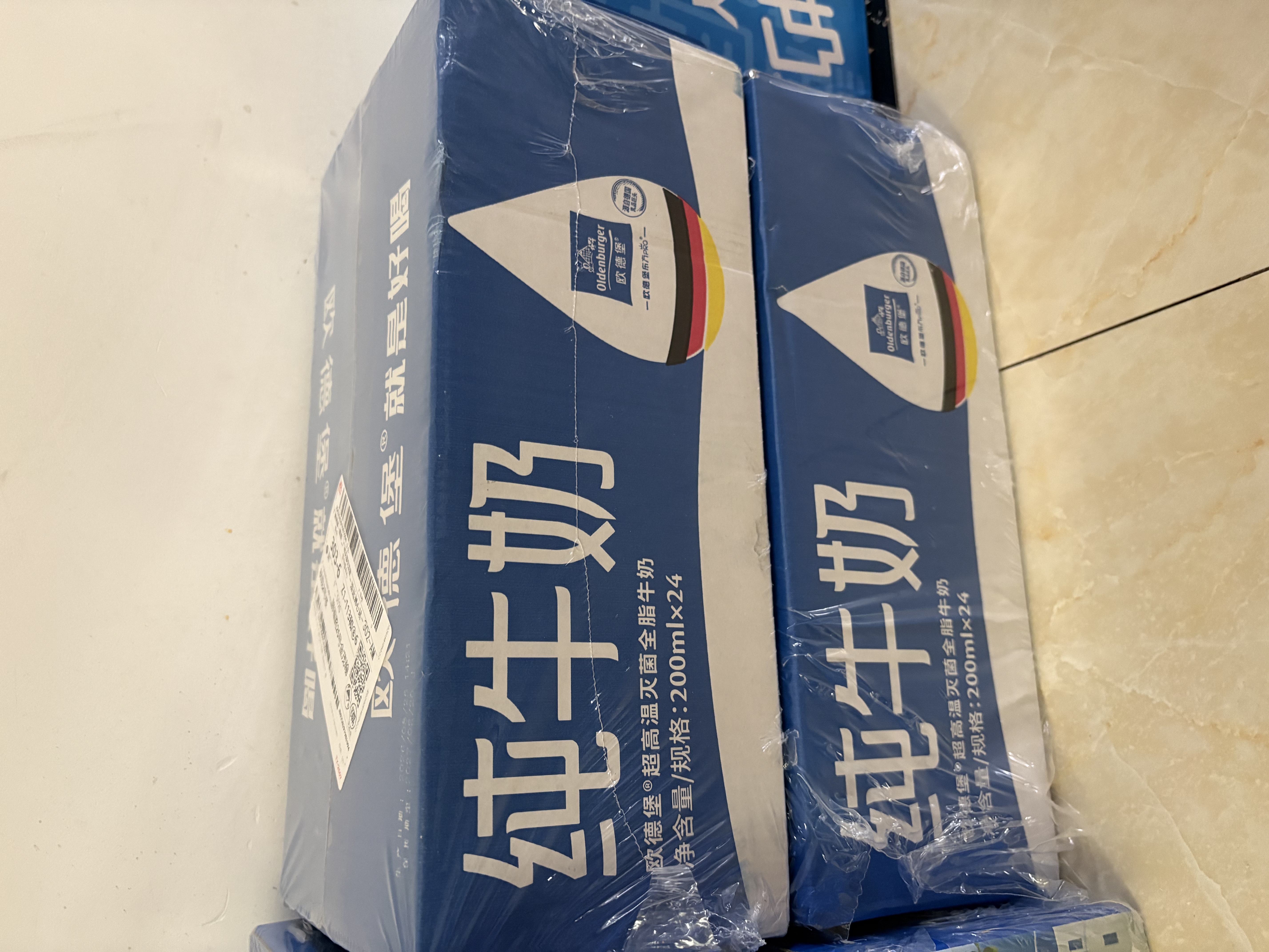 欧德堡（Oldenburger）3.4g蛋白高钙全脂纯牛奶200ml*24盒 京东自 实拍图
