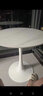 洽谈接待桌现代简约岩板小餐桌大理石奶茶店桌阳台休闲小圆形桌子 雪山白岩板+白色喇叭腿圆桌 70cm 直径（高75cm） 实拍图