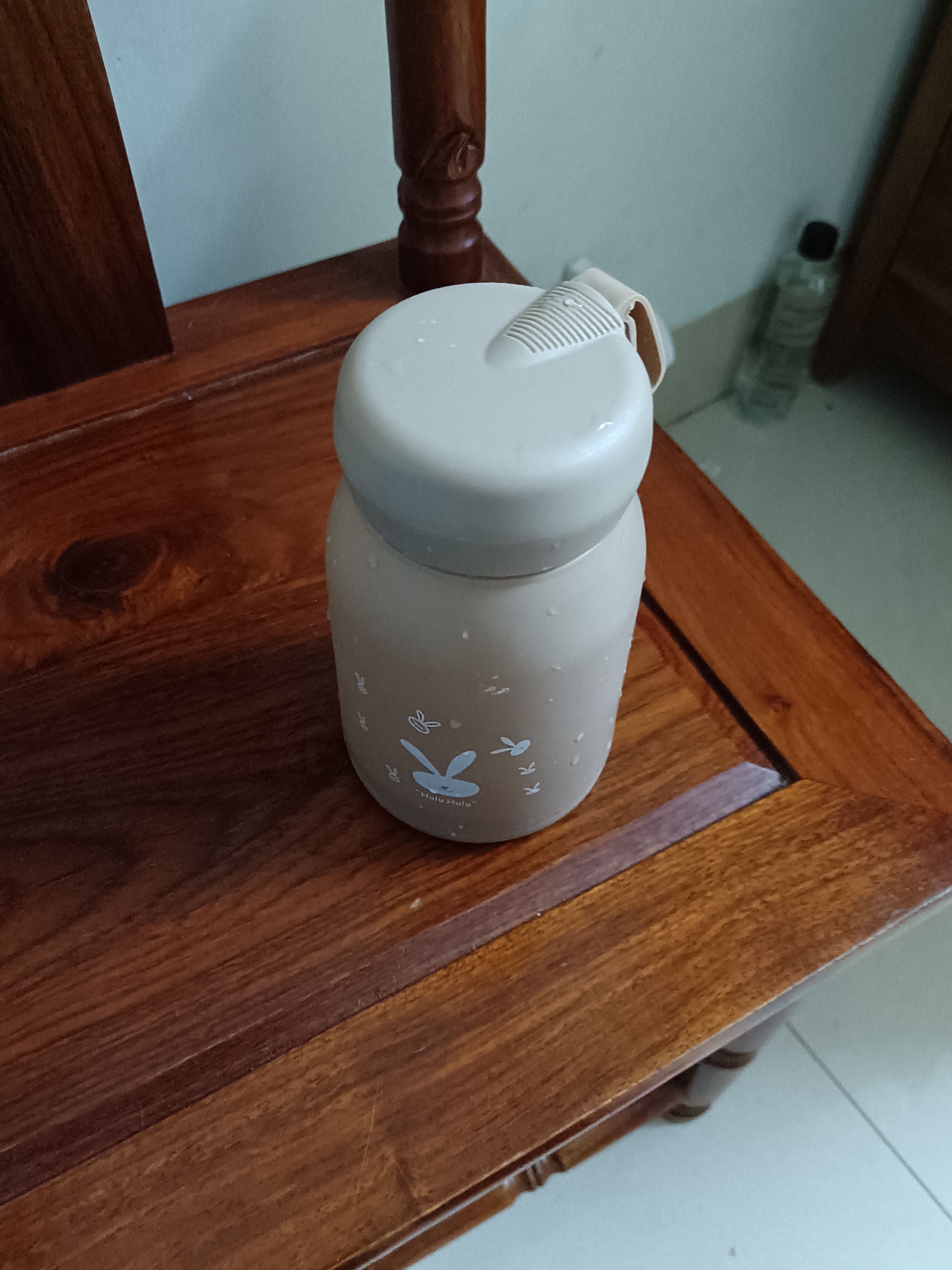 【京东物流送货上门】萌萌兔卡通水杯女牛奶玻璃杯创意便携杯子 咖色萌萌兔 330ml 1只 实拍图