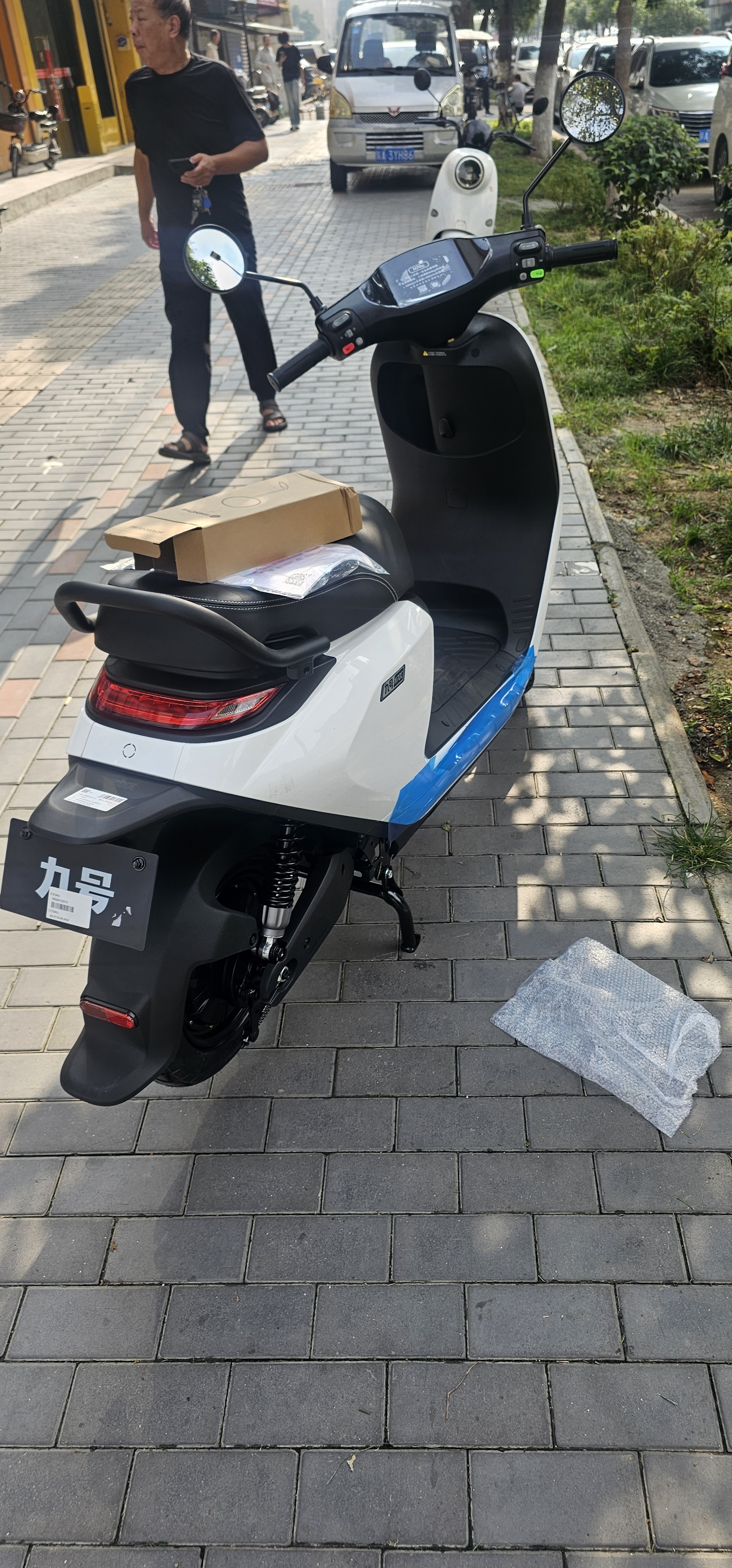九号（Ninebot）电动车N70C电动轻便摩托车 9号智能助力电轻摩全速真续航-珍珠白 实拍图