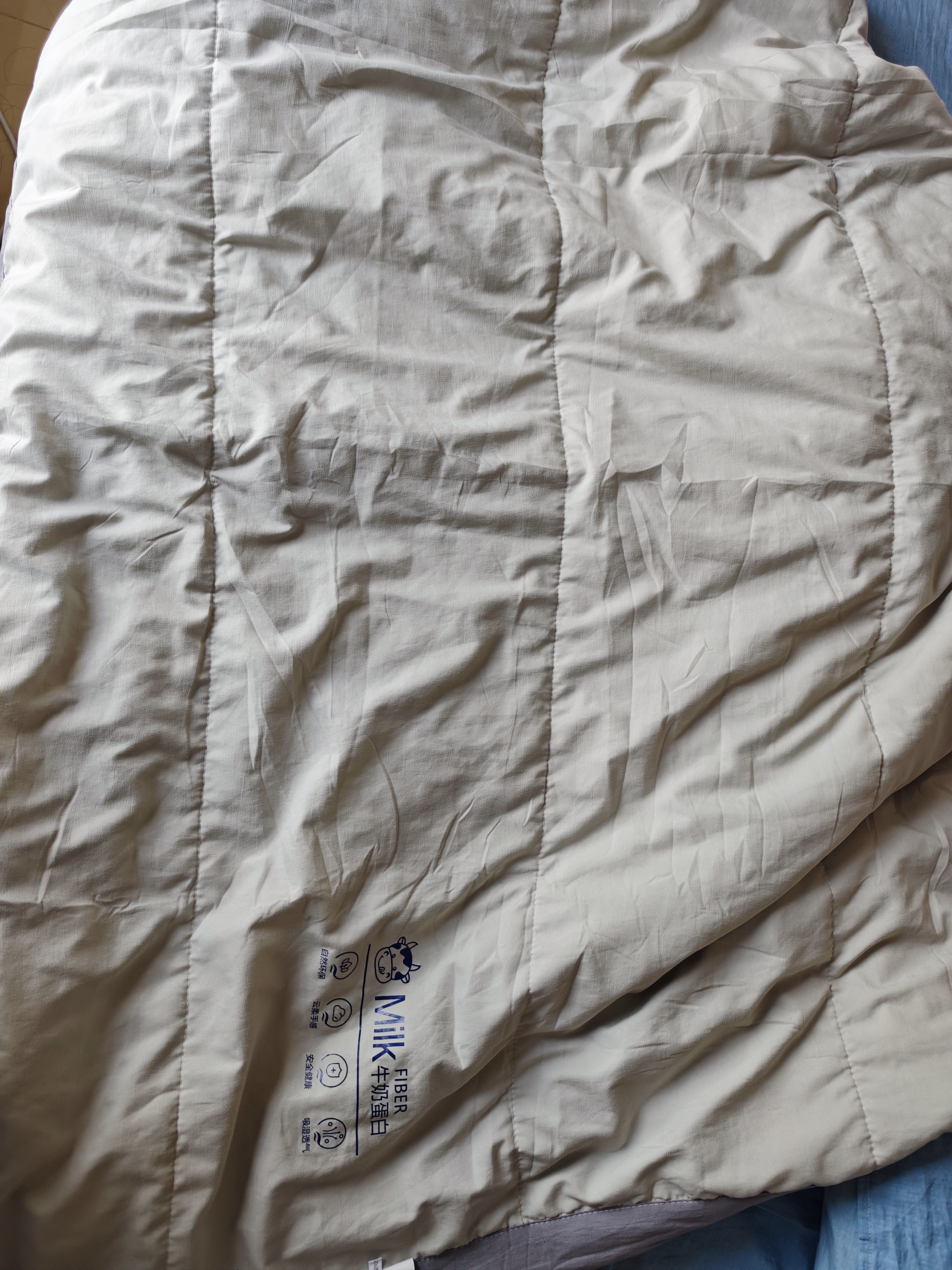 艾薇A类牛奶蛋白夏被 单人夏季空调被子被芯夏凉被150*200cm太空灰 实拍图