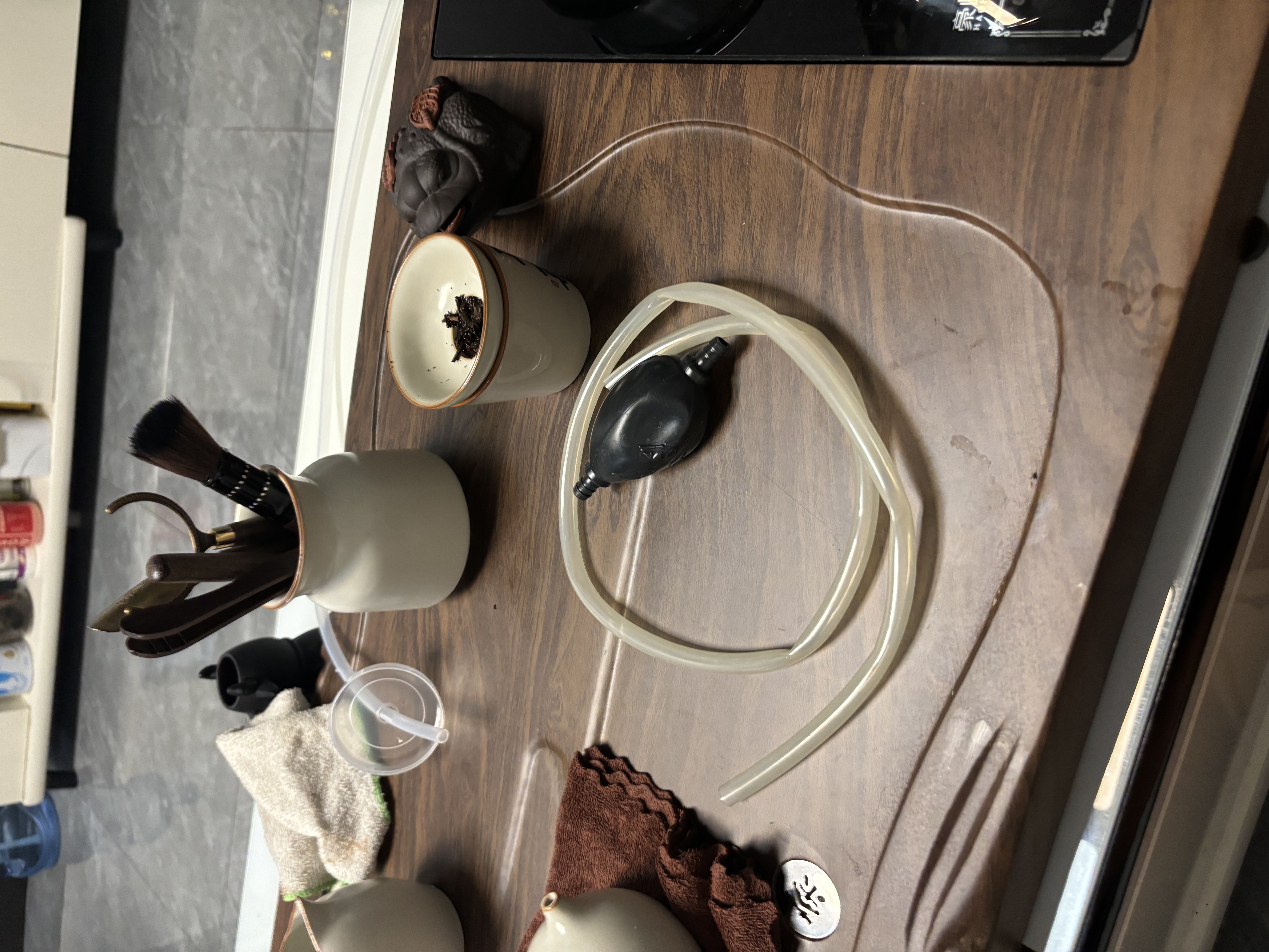 豪峰2026新款汝窑茶具套装家用实木茶盘一体烧水壶泡茶杯中秋节礼物 实拍图