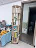林之语实木旋转书架360度书柜置物架落地一体靠墙移动学生转角立式书架 【店长热卖】44*197.8CM樱桃木色 实拍图