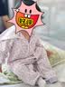 戴维贝拉（DAVE＆BELLA）摇粒绒新生儿爬服秋装新款男宝连体衣女宝宝连帽哈衣小童睡衣 紫色豹纹 80cm （建议身高73-80cm） 实拍图