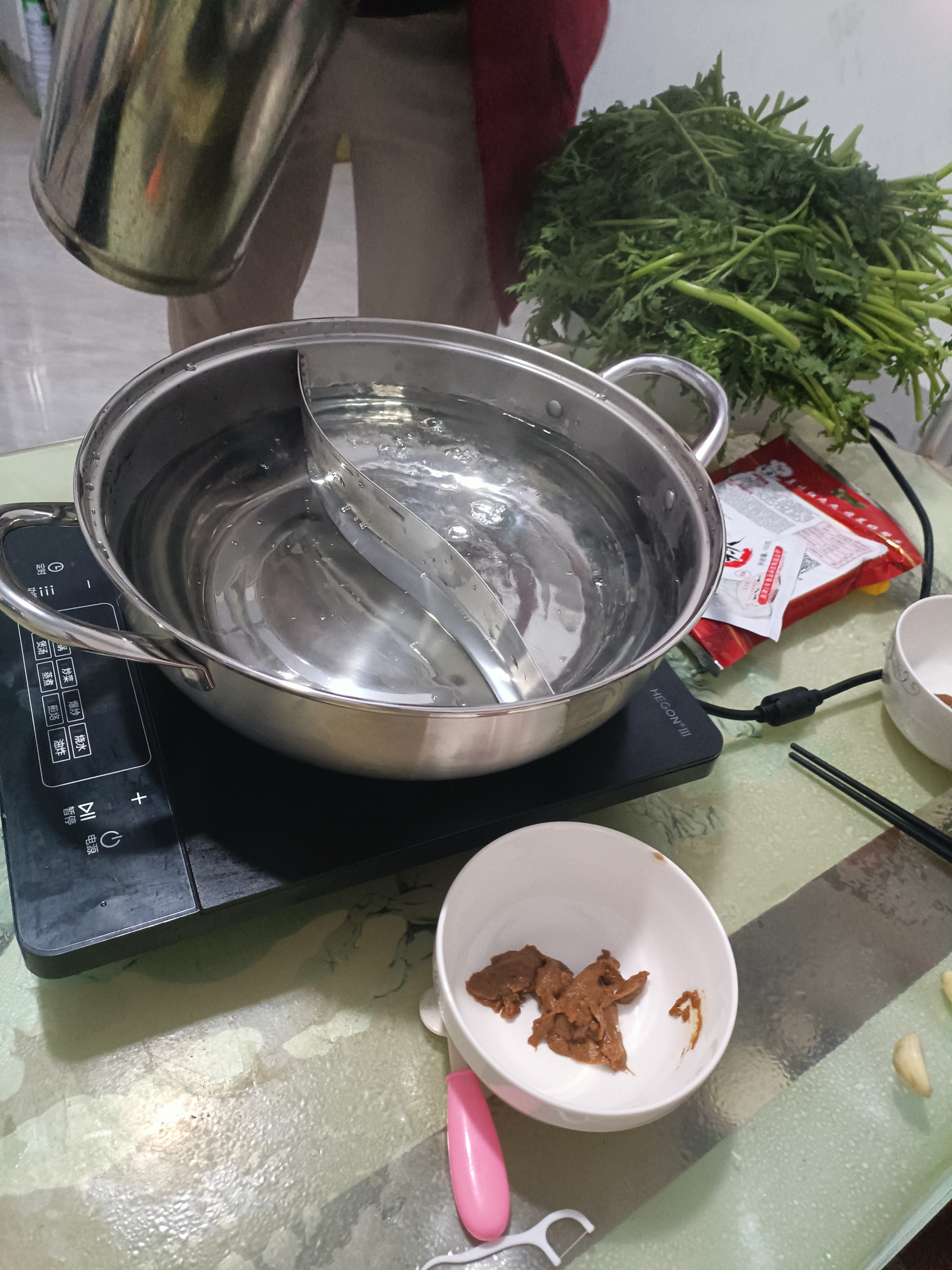 炊大皇 鸳鸯火锅30cm 304不锈钢 易洁火锅盆汤锅电磁炉通用 4-6人 实拍图