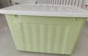 SPACEXPERT 衣物收纳箱特大号塑料整理箱车载储物箱60L绿色 1个装 带轮 实拍图