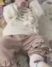 G.duck小黄鸭女宝宝秋装女童套装一岁婴儿衣服小女孩春秋休闲卫衣两件套 粉红色l两件套 90 尺码1~2岁【 80-90cm】 实拍图