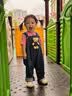 幼歌（YOUGE） 婴幼儿春秋新款小熊牛仔爬服男女宝宝背带裤卡通连体衣 牛仔蓝1(110-120不开档） 80 cm 实拍图