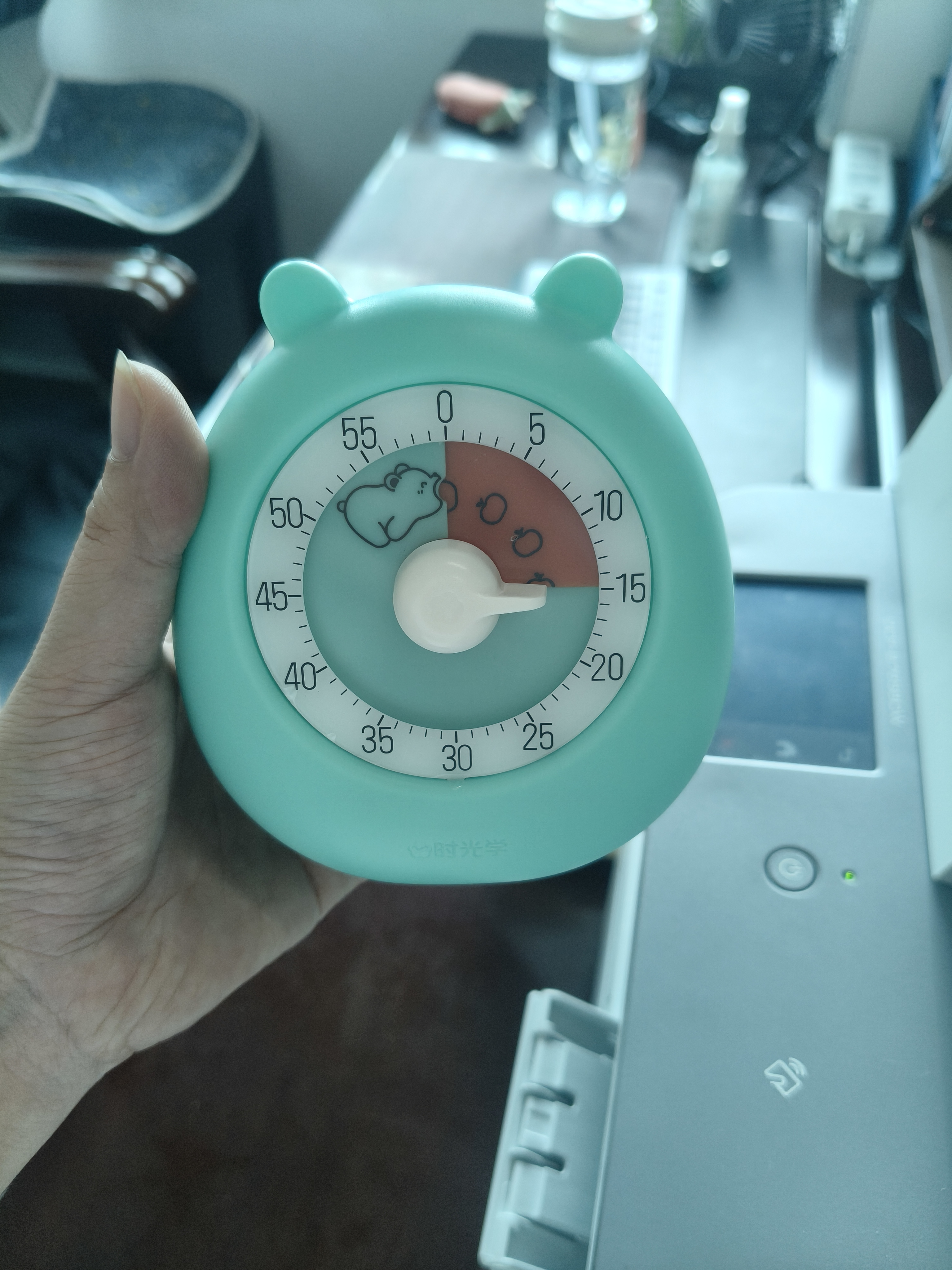 时光学静音款可视化计时器浅蓝色儿童学习自律神器小学生时间管理倒计时提醒定时闹钟小学生开学礼物 实拍图