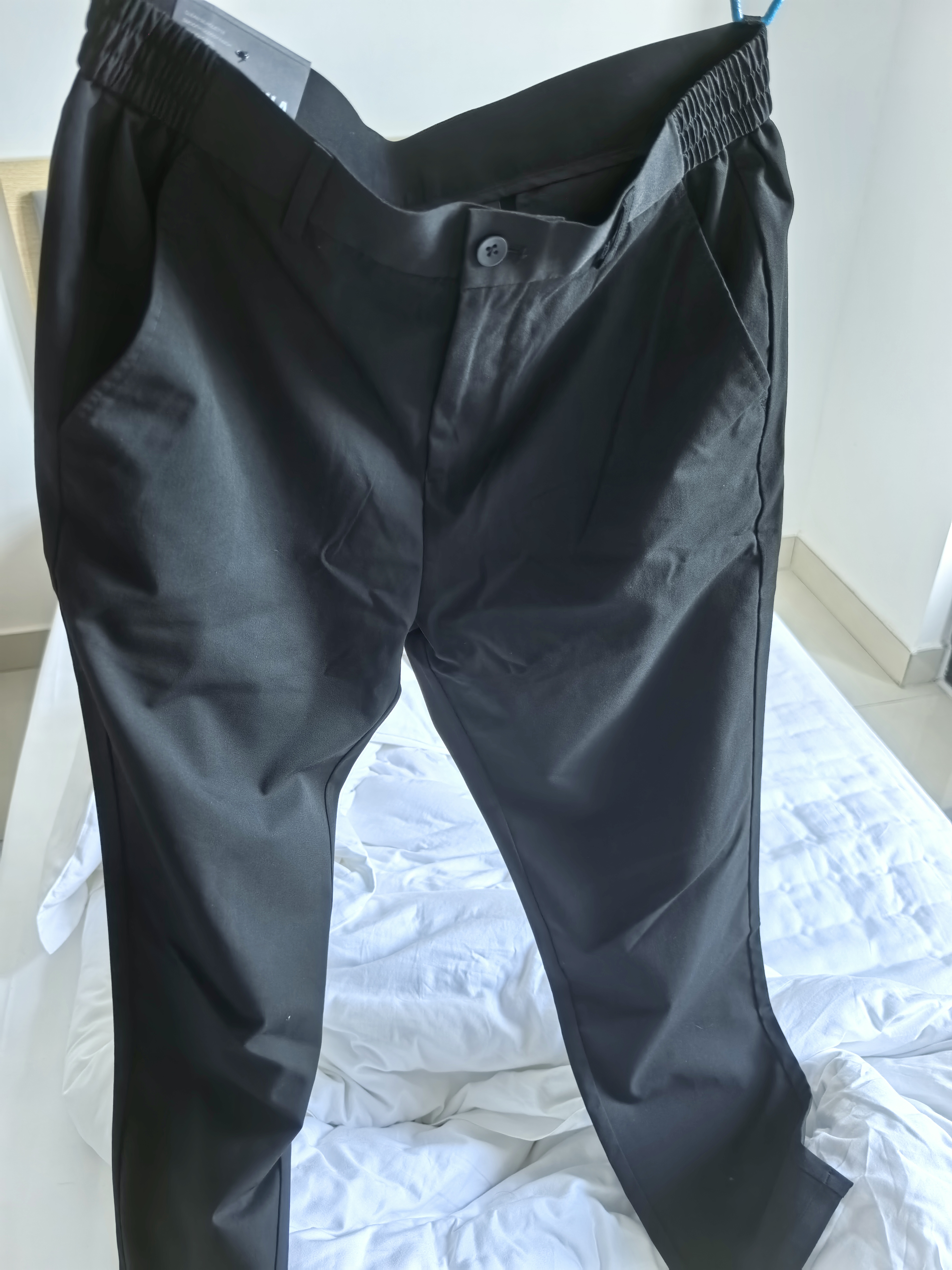 海澜之家休闲裤男轻商务时尚系列四面弹力裤子男春秋季 黑色80【四面弹长裤】 HKCAW1J040A 33 175/84A推荐135~142斤 实拍图