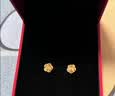 中国黄金（CHINA GOLD）18K金玫瑰花耳钉女款花朵直针款耳饰品情人节生日礼物送女友爱人 【京速达】18K玫瑰花耳钉 实拍图