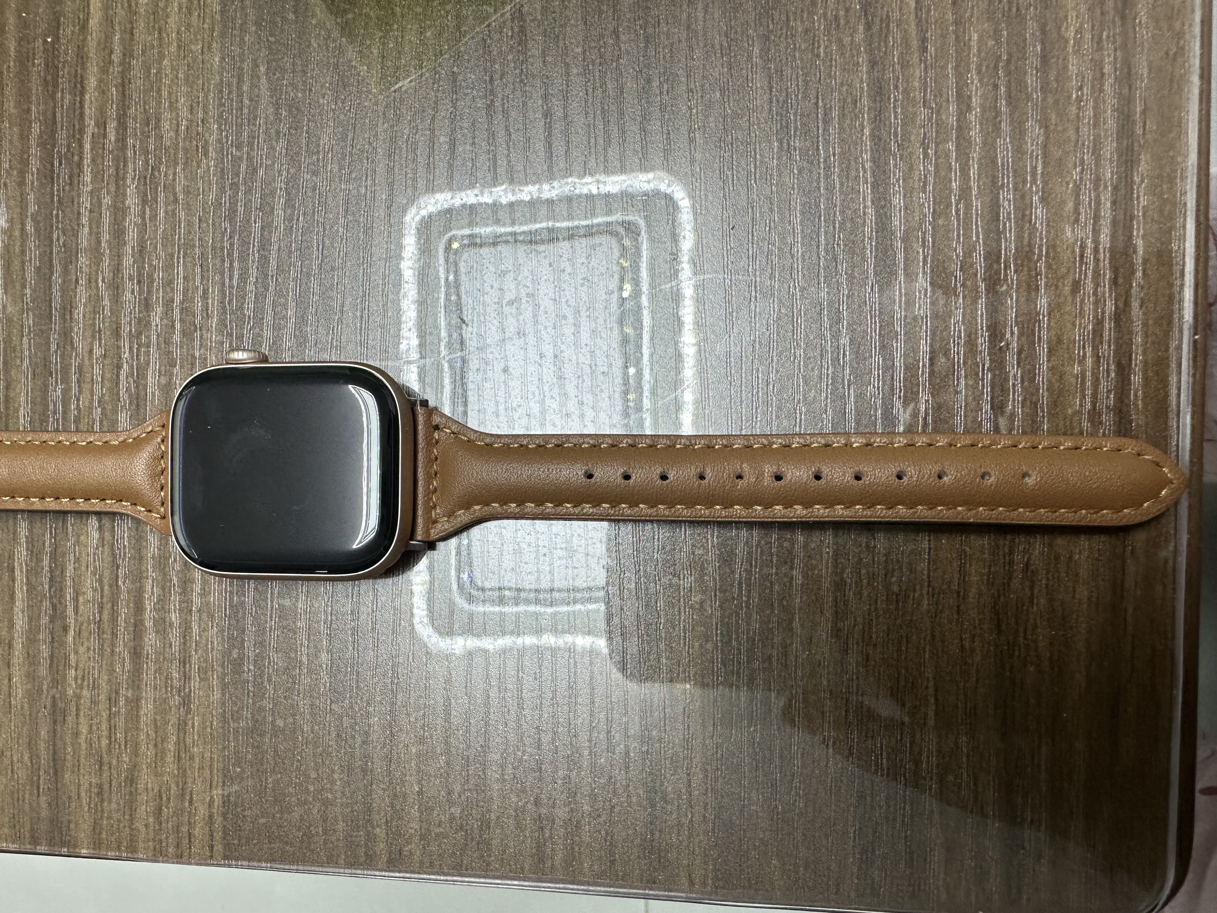 MSSM适用苹果手表表带女款小蛮腰真皮apple watch表带iwatch Ultra3/S11/10/9/8/Se3 浅棕色38/40/41mm 实拍图