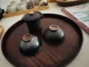 NITORI宜得利家居 日式复古家用咖啡水果盘 收纳盘茶盘水杯 深棕色 实拍图