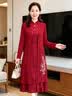 俞兆林（YUZHAOLIN）婚礼妈妈装2026新款喜婆婆婚宴礼服春秋装阔太太旗袍连衣裙两件套 RL-9239 红色【两件套】 2XL 【建议105-120斤】 实拍图