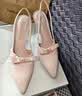 CHARLES&KEITH缎面蝴蝶结尖头高跟凉鞋女生日礼物送女友CK1-60361556 Light Pink浅粉色 39 实拍图