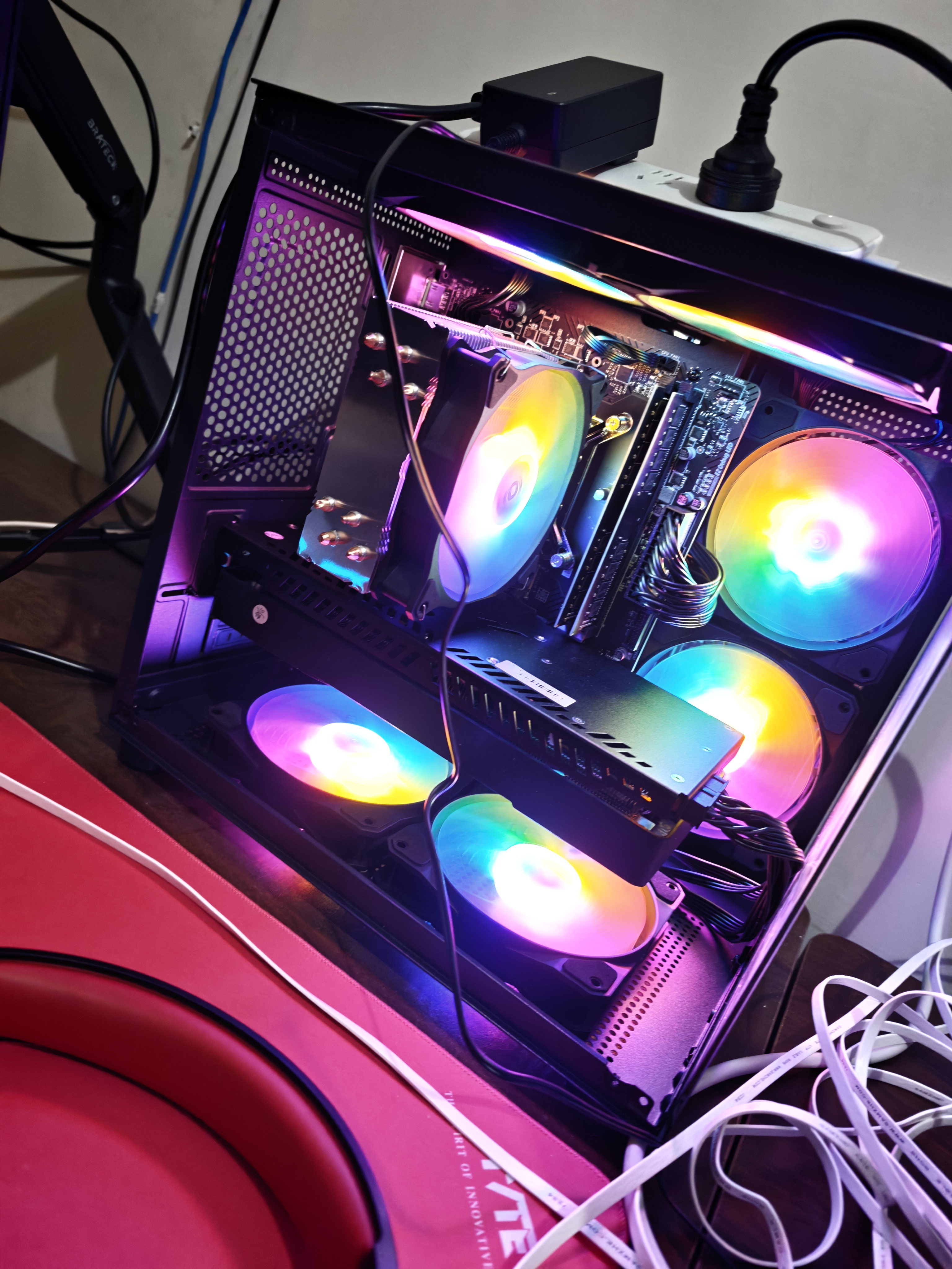 微星（MSI）酷睿i5 12400F/14400F/5060Ti/4060/3060三角洲打瓦游戏电竞直播台式电脑主机海景房组装DIY整机 套六：13代酷睿i5丨1TB丨4060Ti 实拍图