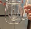 GLASSLOCK玻璃茶杯男女士专用茶水分离泡茶耐高温杯子过滤花茶杯500ml 实拍图