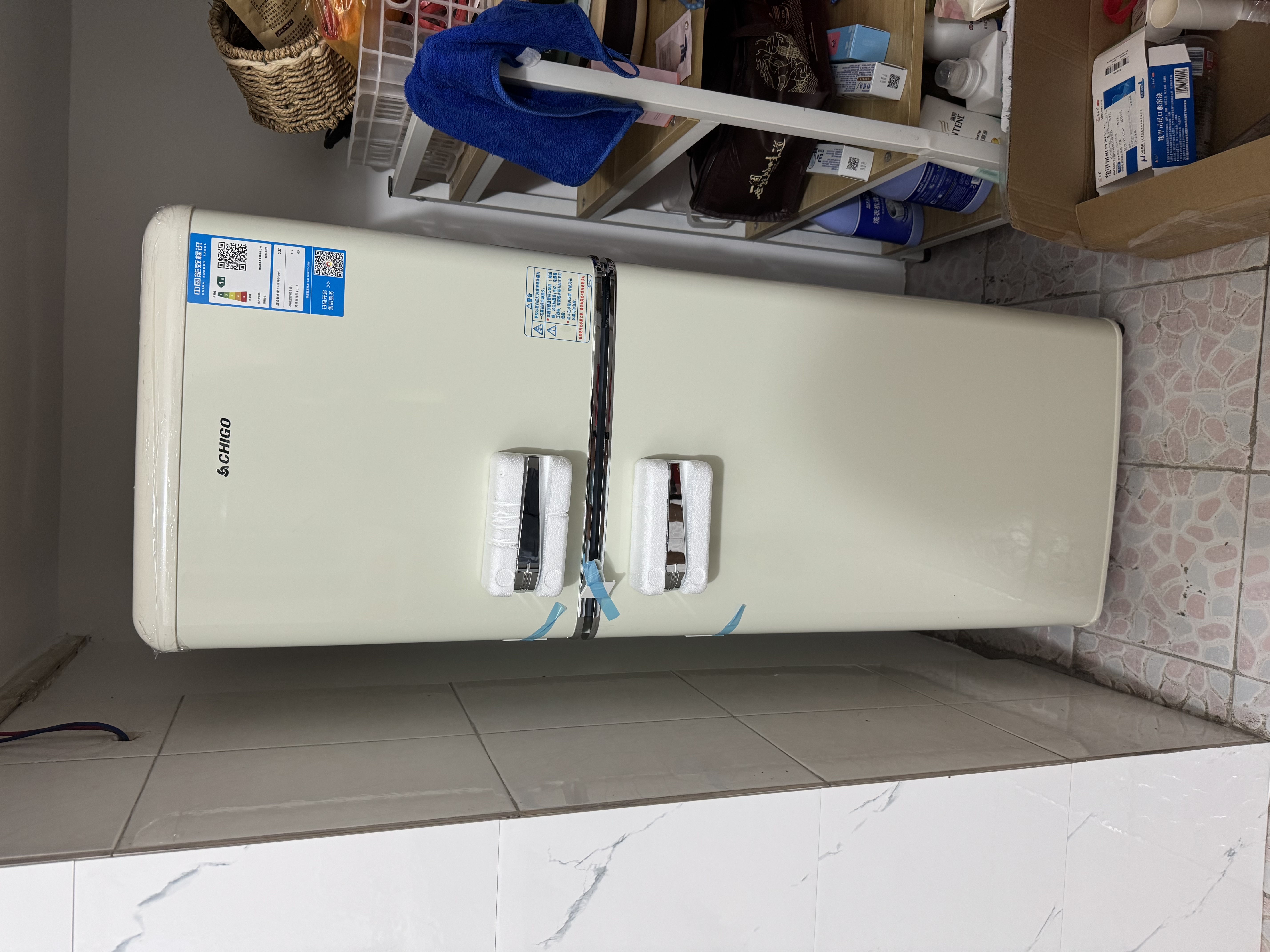 志高复古冰箱小型大容量家用租房电冰箱 化妆品网红冰箱冷藏冷冻一级能效小冰箱节能省电 【云漫白】172L客厅冰箱【复古优雅 高效制冷】 实拍图