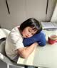 可韵（CORY）午睡枕小学生抱枕儿童趴睡枕头便携午觉办公室午休神器 竹炭蓝 实拍图