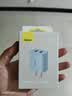 倍思双口充电头多口充电头5V2A/1A充电器插头USB插座 适用iPhone15/14/13华为荣耀小米手机iPad平板 蓝 实拍图