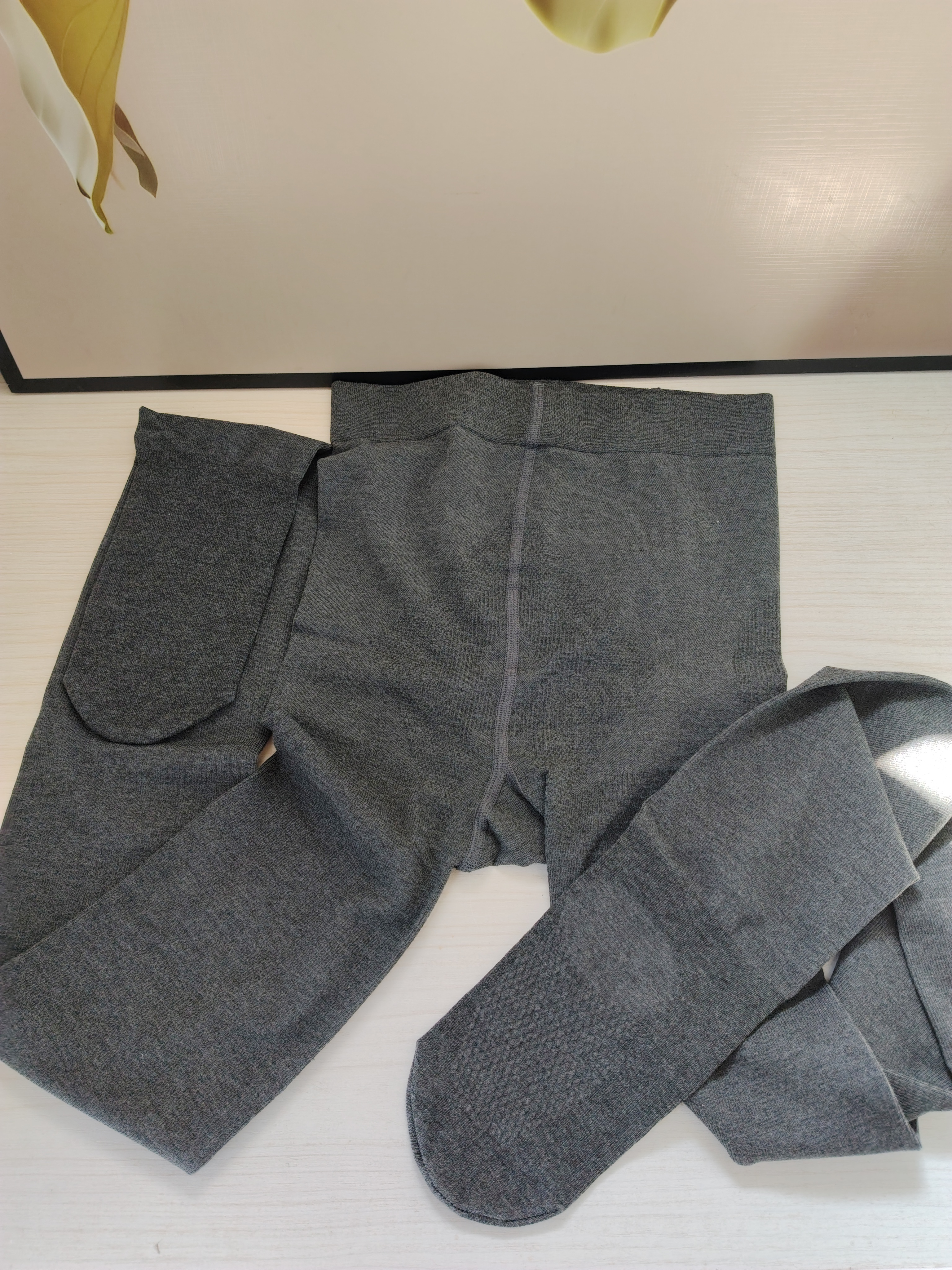 莫代尔云朵棉灰色光腿神器打底裤女秋冬黑色显瘦加绒加厚无痕连裤袜外穿 实拍图