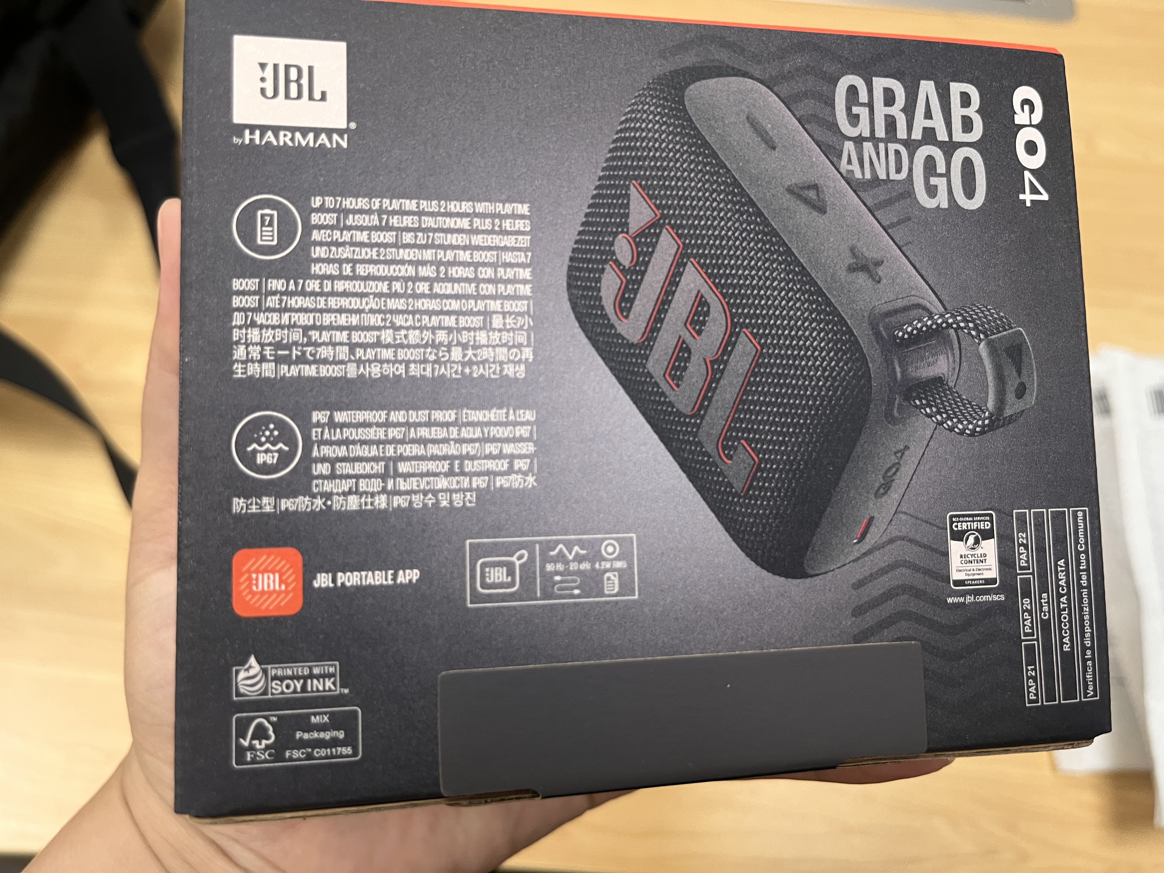 JBL GO4 音乐金砖四代 蓝牙音箱 户外便携 登山旅行 手机电脑音响 口袋音箱 Pocket 旅行搭子 焦糖黑 实拍图