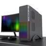 游戏帝国（GAMEMAX）小精灵3小型商务台式机箱Type-C接口（RGB发光面板/MATX/配300W下置电源/带提手位） 实拍图