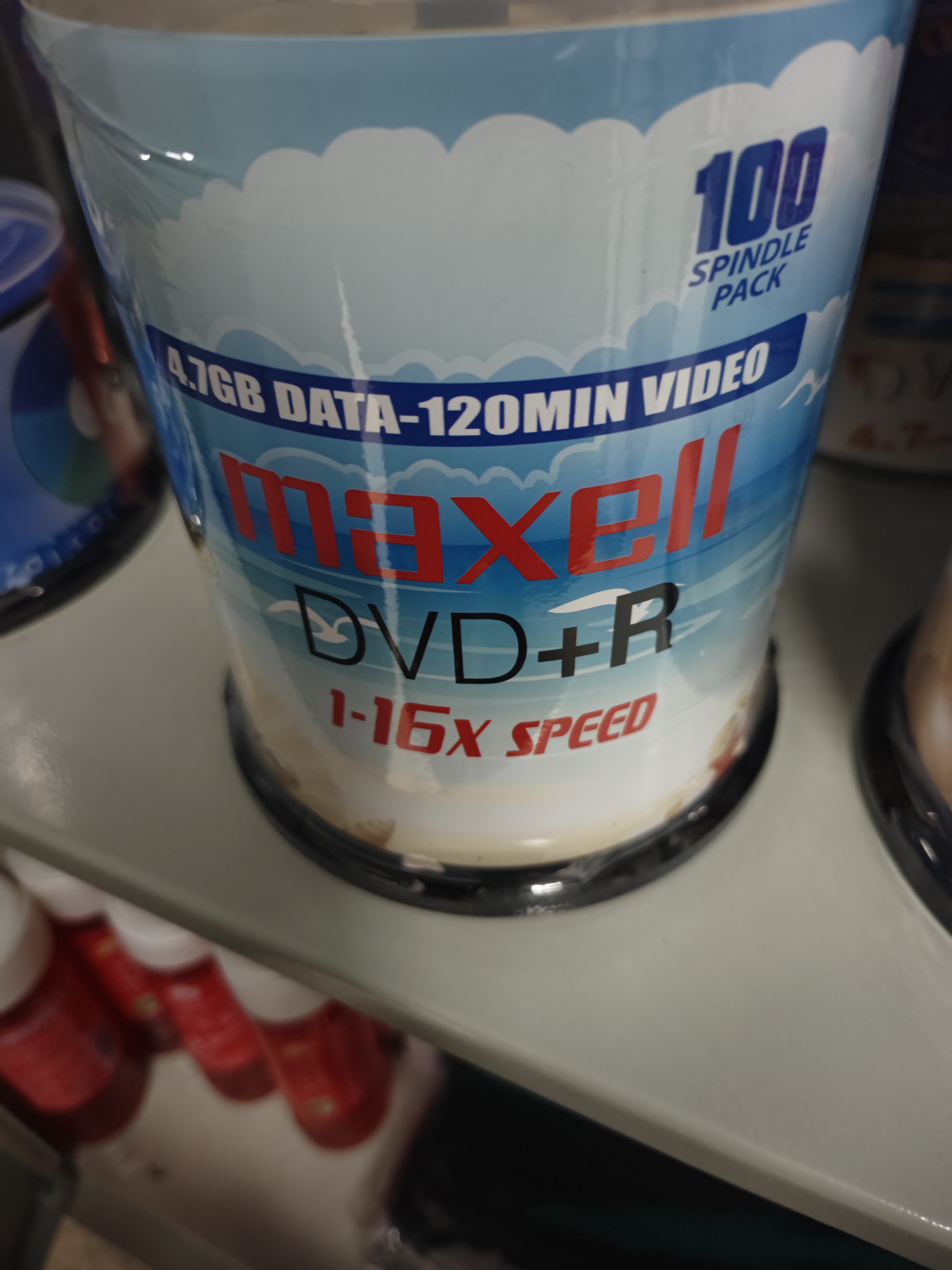 麦克赛尔（Maxell）DVD+R光盘/刻录光盘 16速4.7G 空白光盘 刻录盘 光碟 桶装100片 医疗影像/教育课件/金融合规 实拍图