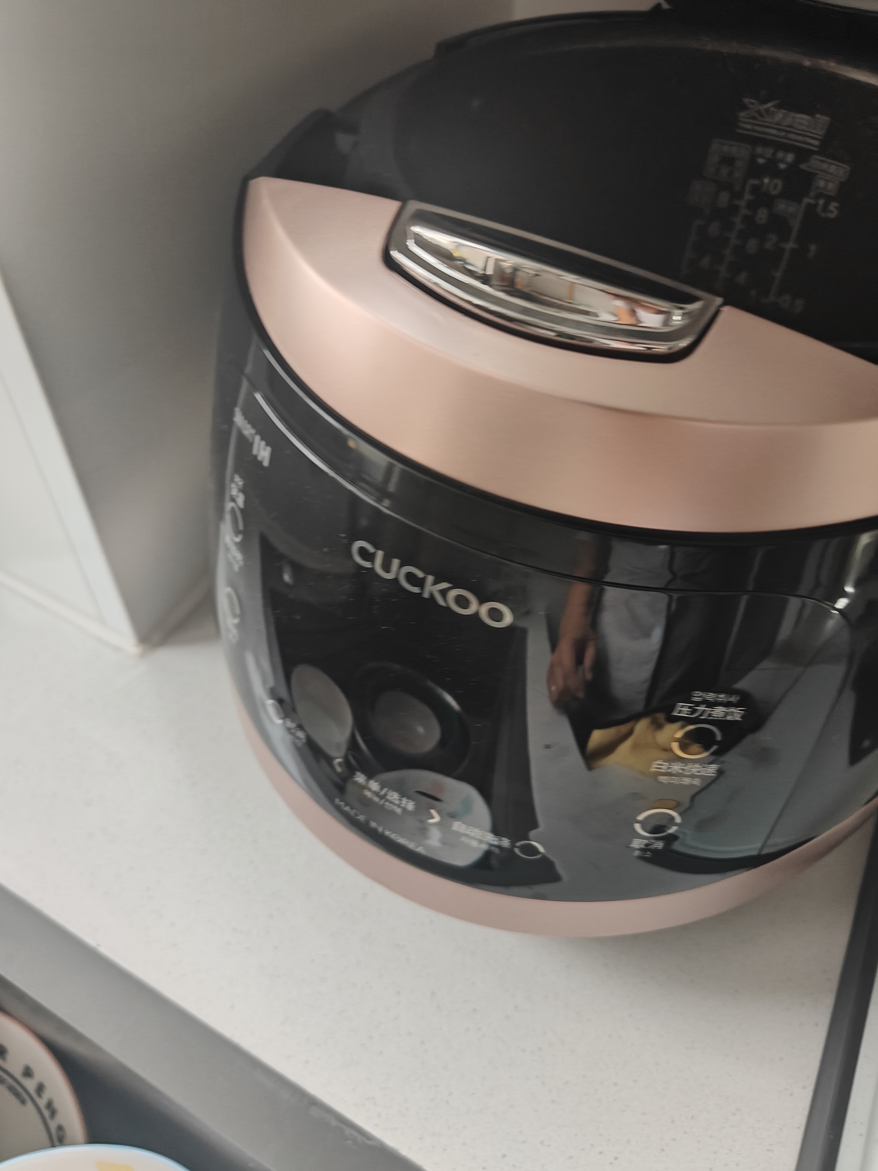 福库（CUCKOO）韩国进口高压力IH加热智能预约多功能家用电饭煲锅5升4-5人份CRP-HWF108FH 实拍图