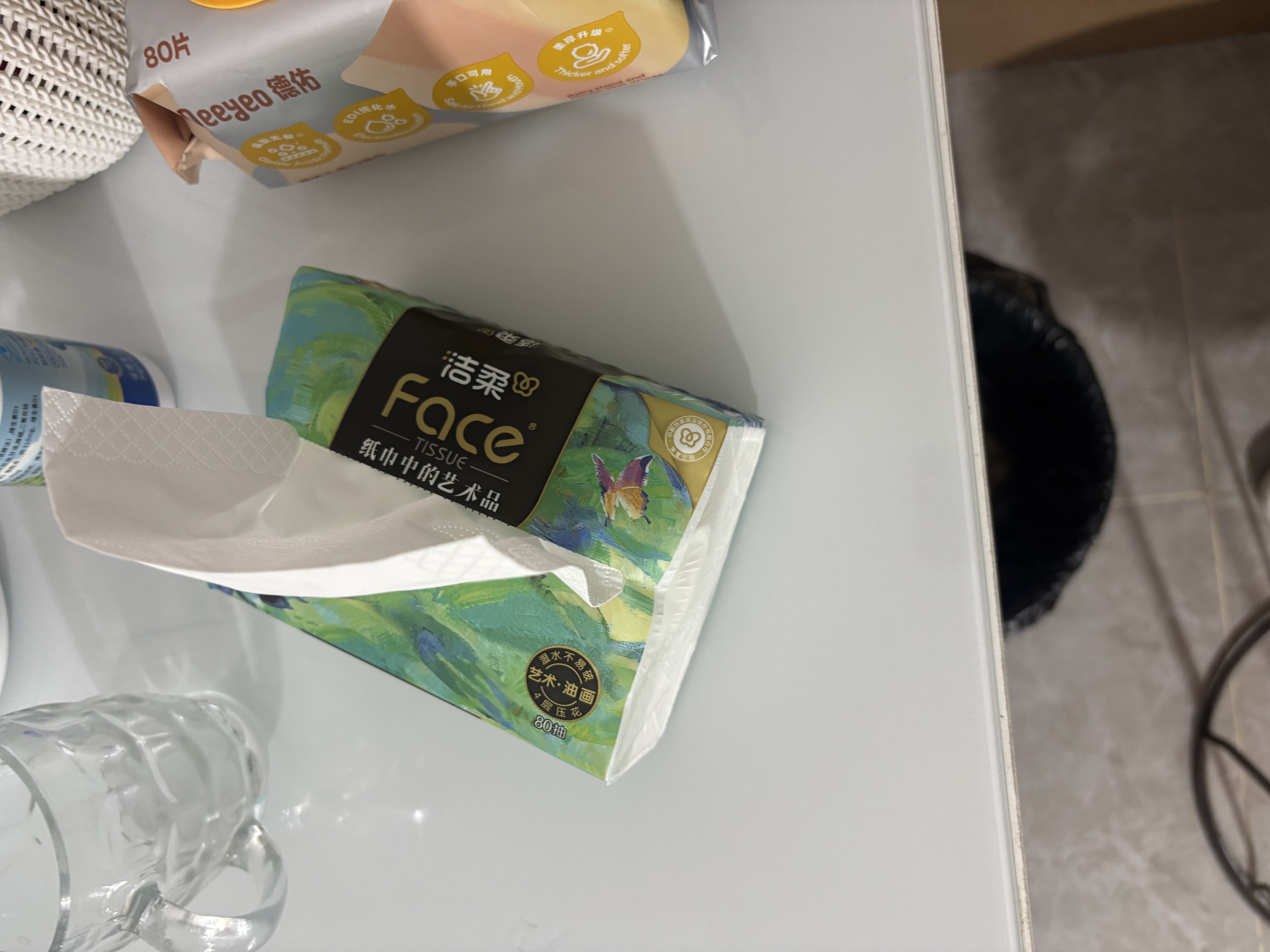 洁柔抽纸 艺术油画Face4层80抽*18包 加厚面巾纸 高端卫生纸 整箱 实拍图